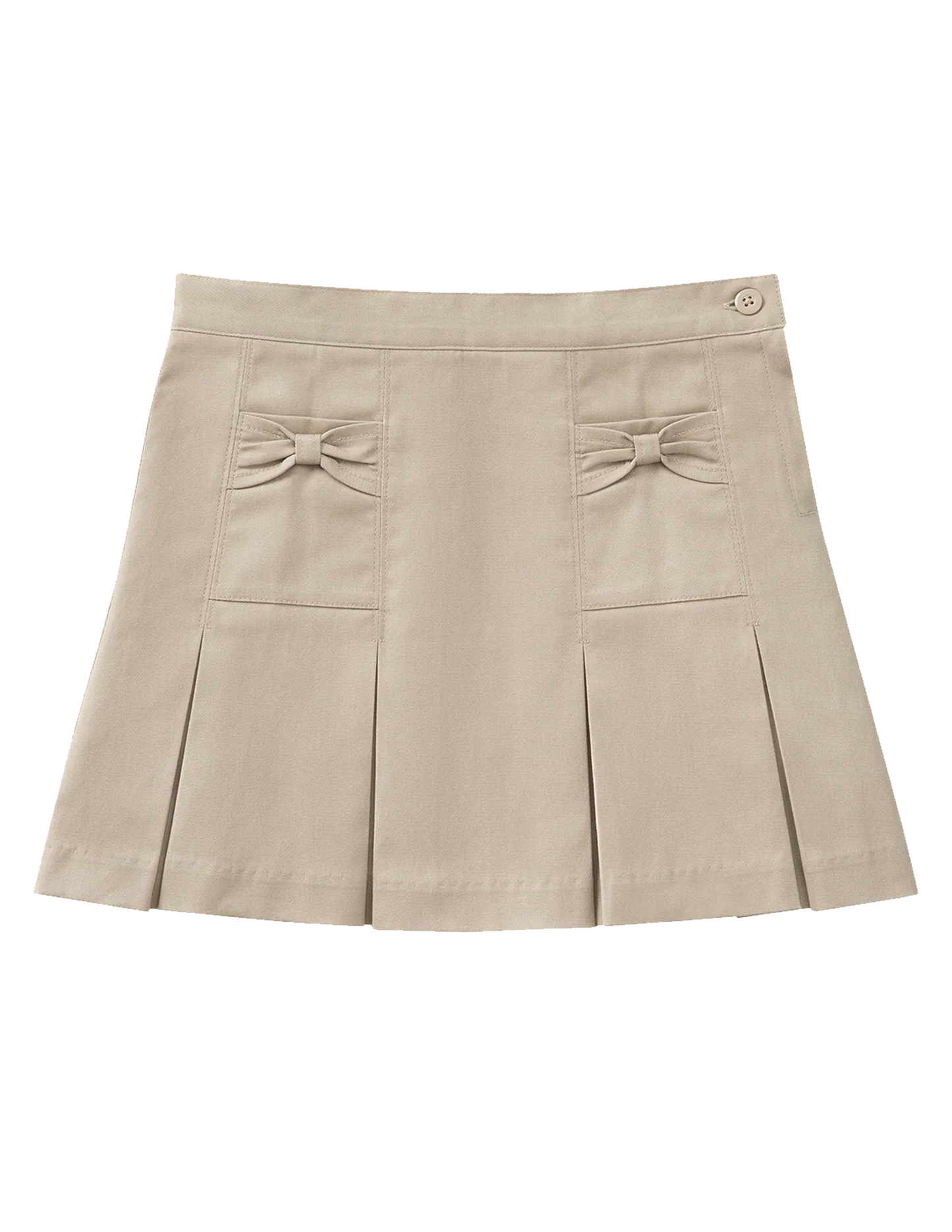 **Uniform Approved** Leadership Faith Academy Uniform Preschool Stretch Bow Pocket Scooter - Khaki
