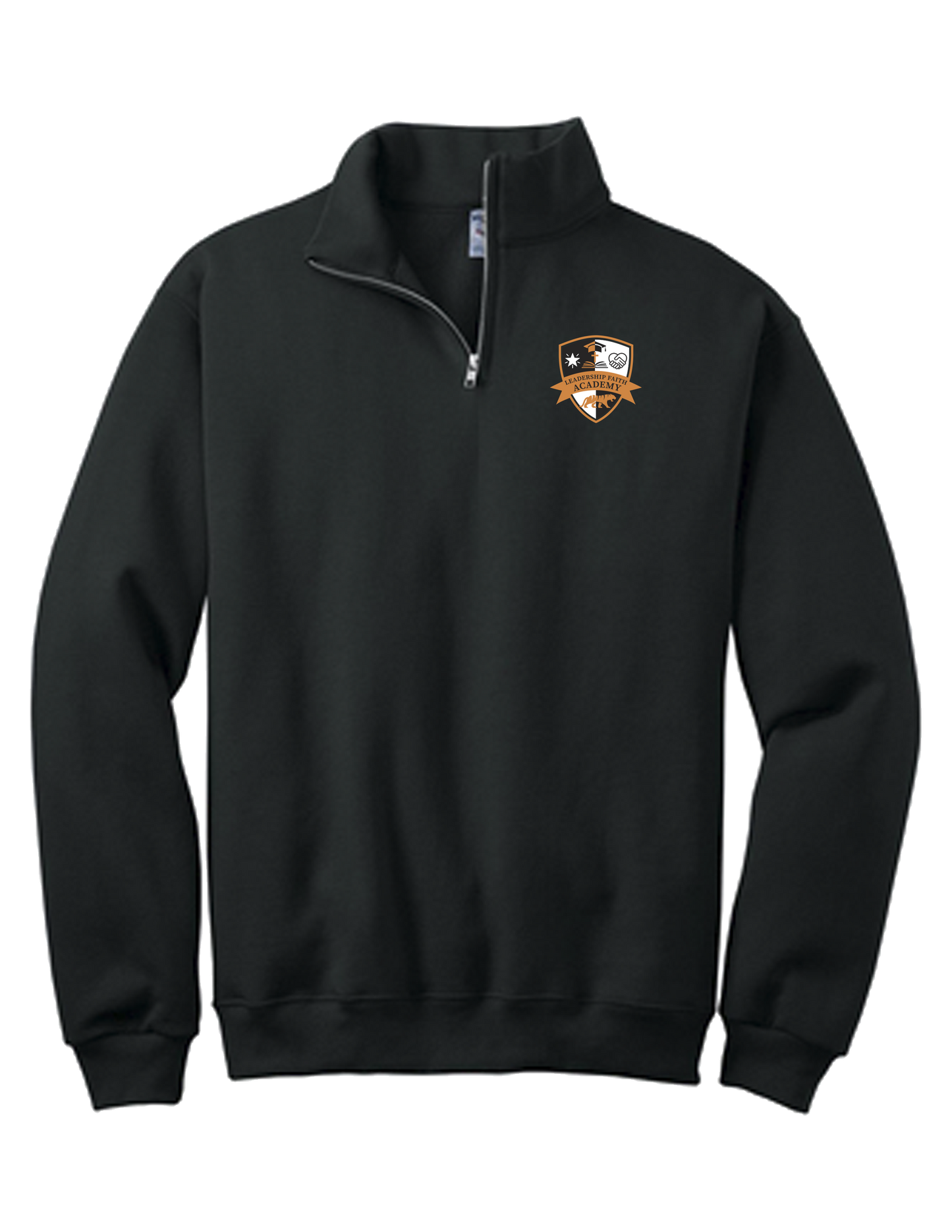 **Uniform Approved** Leadership Faith Academy Uniform Embroidered 1/4 Zip Sweatshirt