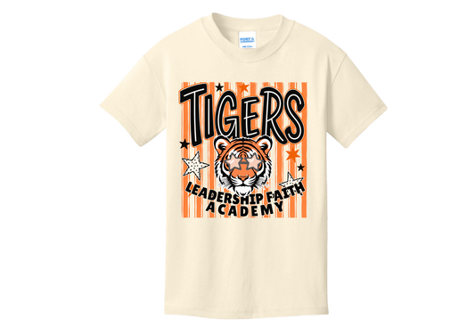 **PRE-ORDER** 2026-2027 LFA Tigers Striped Tee Shirt - Ivory