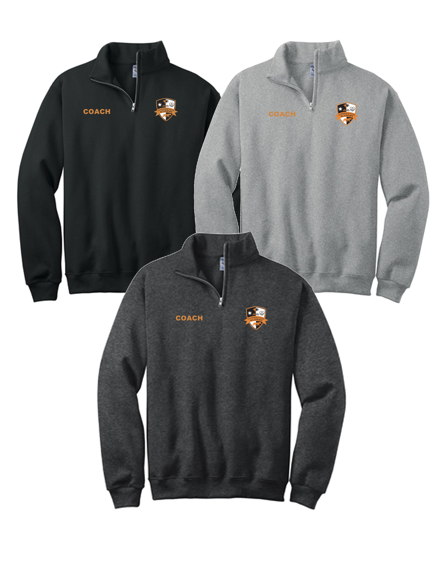**STAFF ONLY** Leadership Faith Academy Embroidered 1/4 Zip Sweatshirt