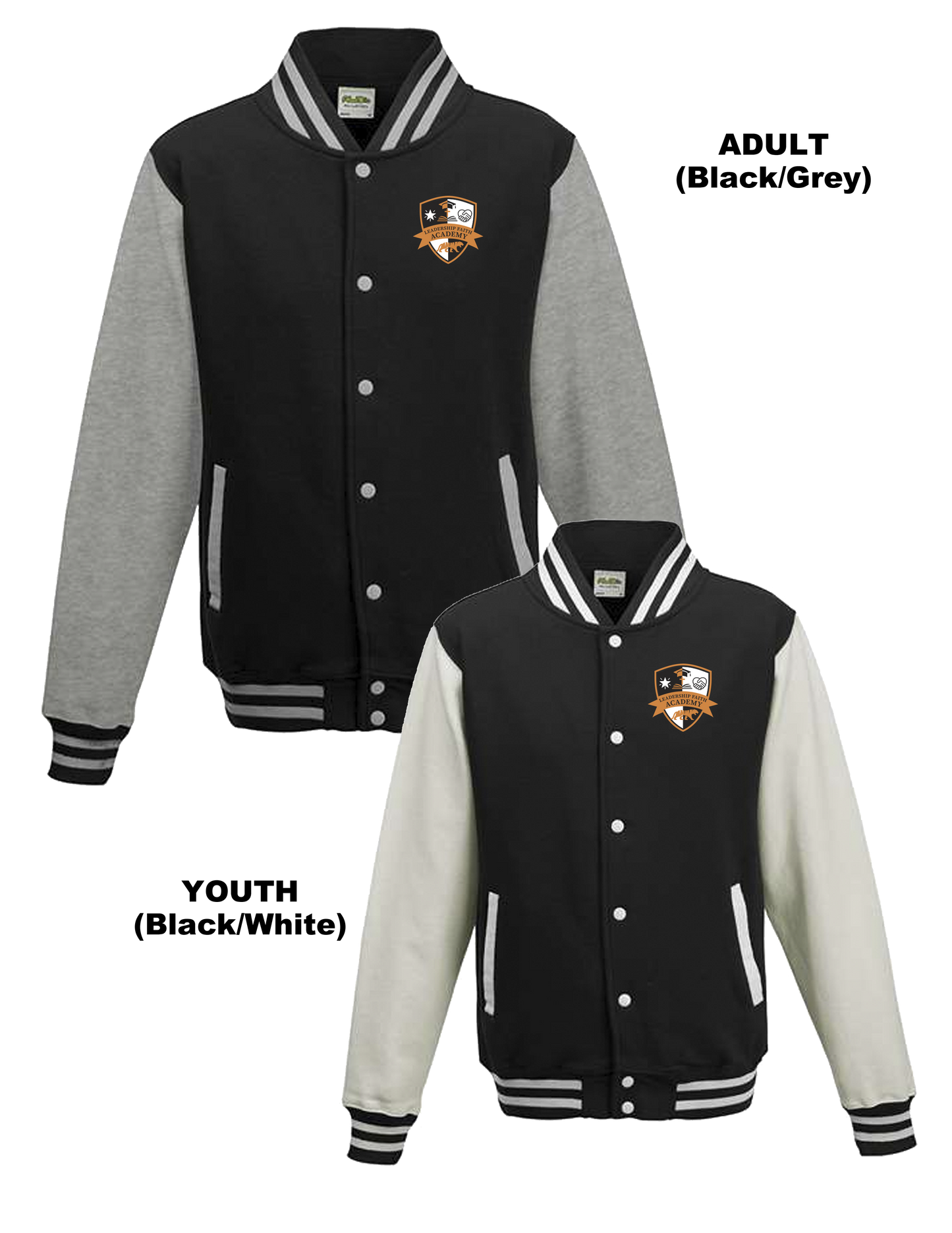 **PRE-ORDER** LFA Lightweight Fleece Letterman Jacket - Black