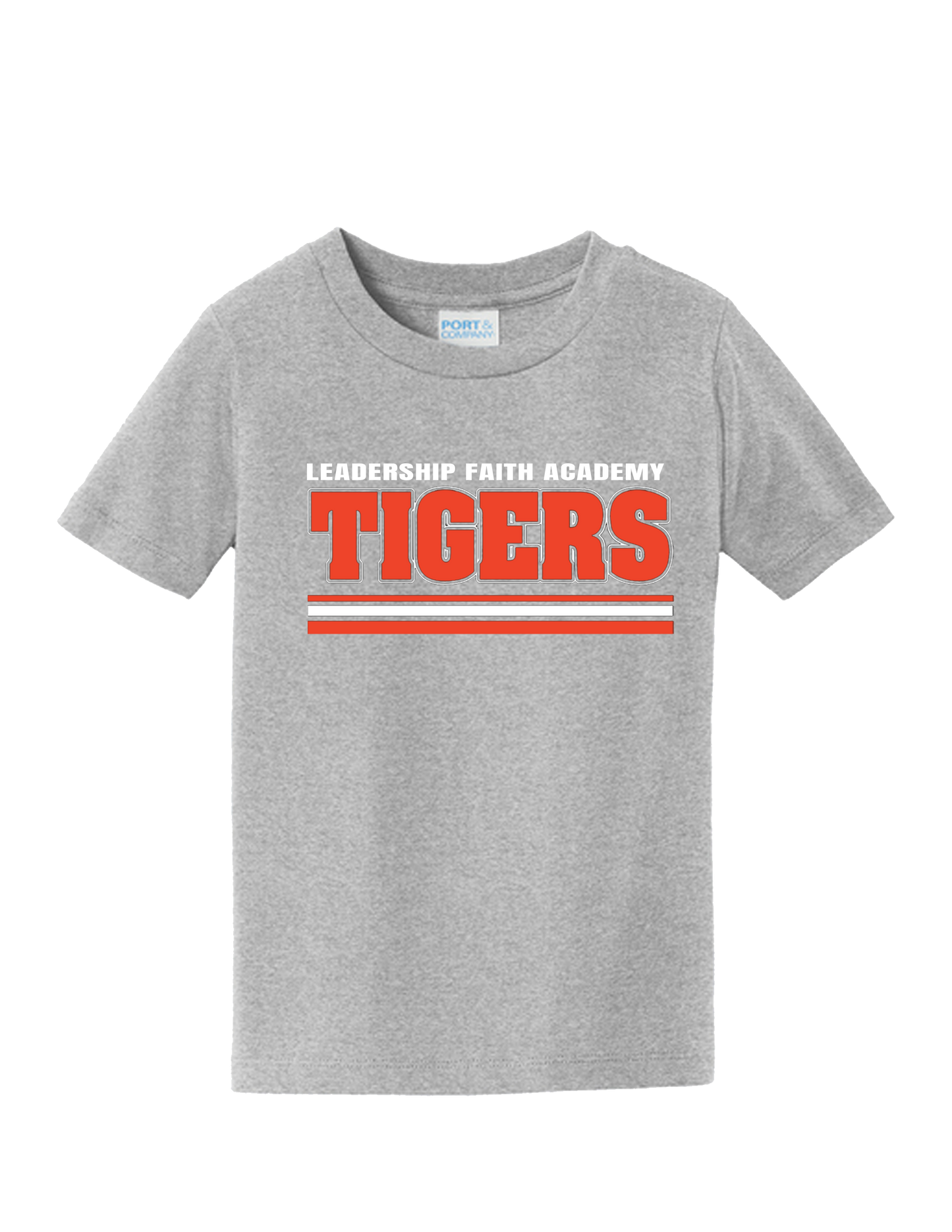 **PRE-K/ JR. KINDER ONLY** PE Uniform Approved - LFA Tshirt - Short Sleeve - Heather Gret=y