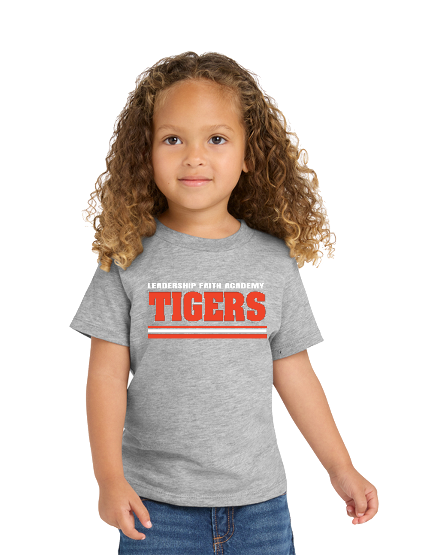 **PRE-K/ JR. KINDER ONLY** PE Uniform Approved - LFA Tshirt - Short Sleeve - Heather Gret=y